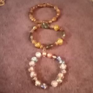 3 stretchy bracelets